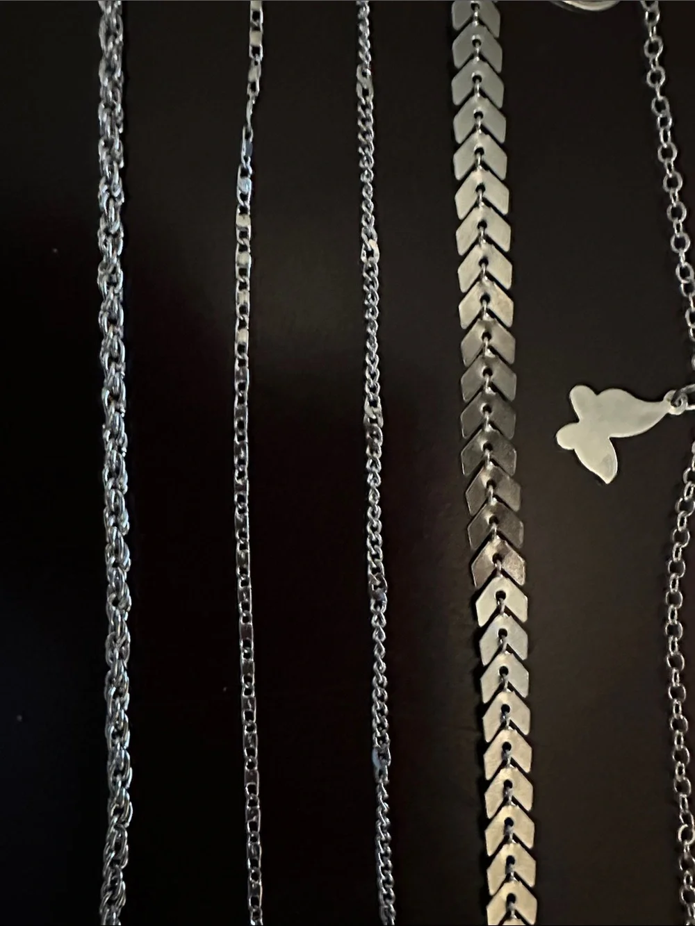 Silver Women's Chain 9 Unkle Bracelets Set - Elegant Heart & Link Styles